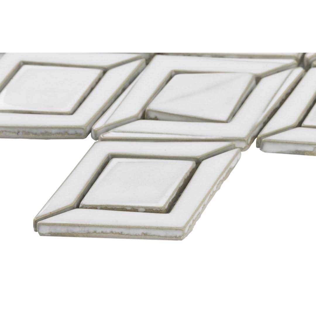 Delphi Hexagon 3 x 9 Straight Edge Ceramic Mosaic Sheet Tile Ivy Hill Tile - Inhomebuy