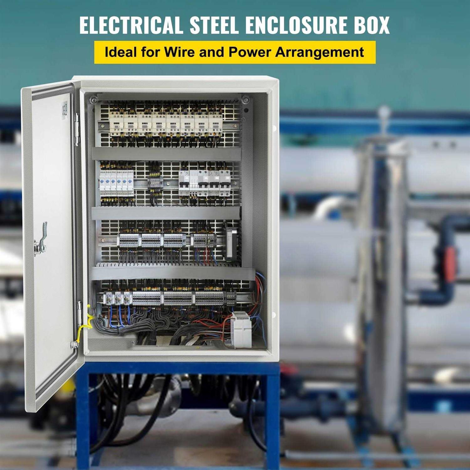 VEVOR Nema Steel Enclosure Nema 4X Steel Electrical Box IP66 Waterproof & Dustproof DQXJSTCFS - Inhomebuy