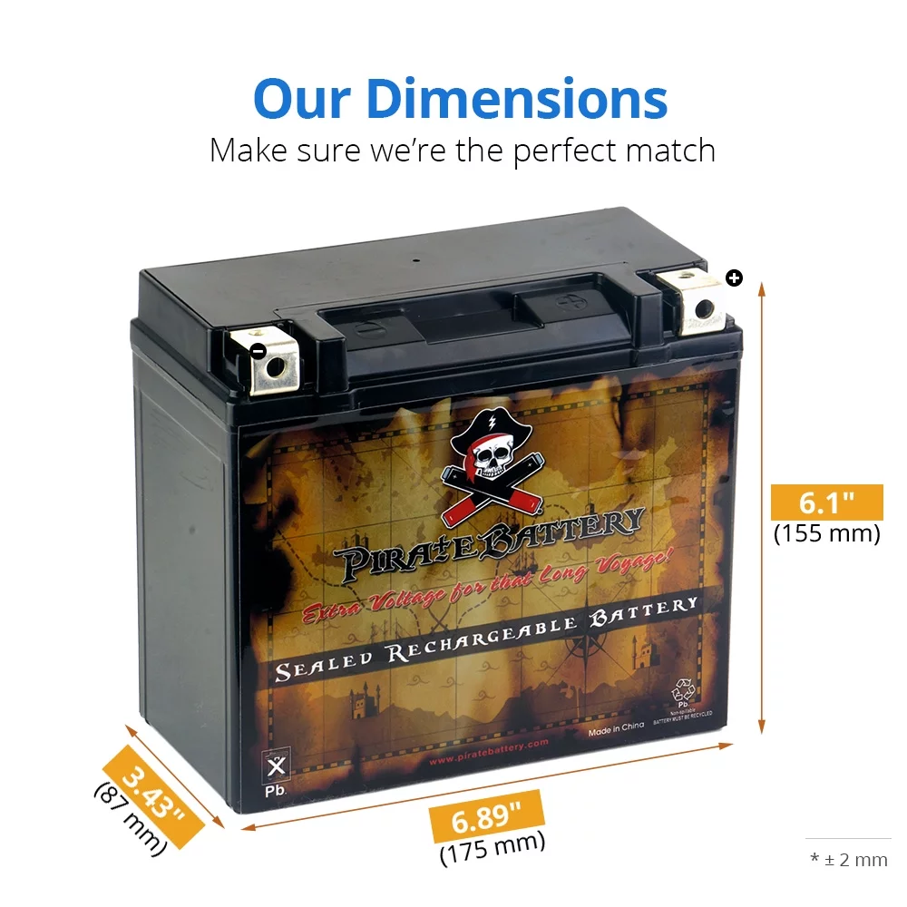 Ytx20Hl-Bs High Performance - Maintenance Free - Sealed Agm Motorcycle Battery - Inhomebuy