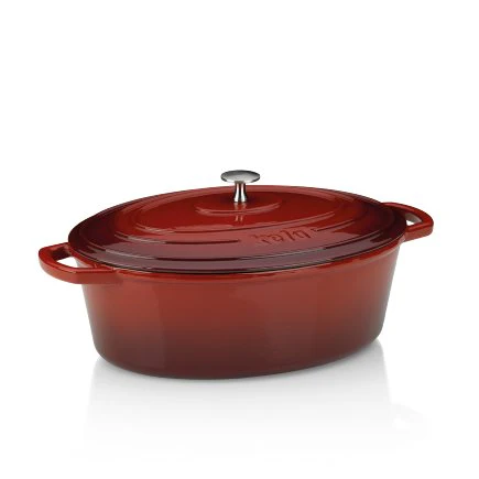 Roasting Tray Oval Red 9.3L - Inhomebuy