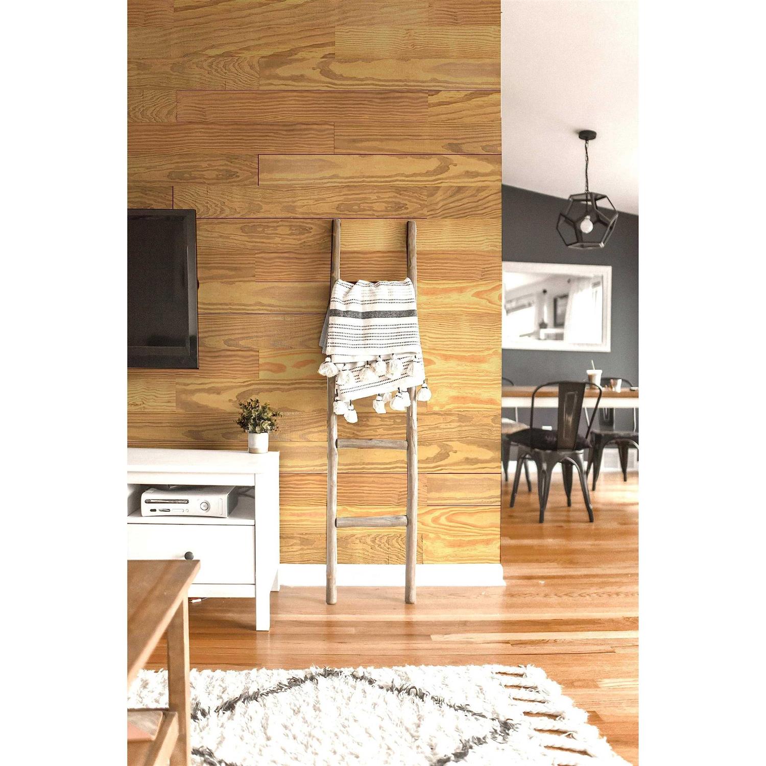 Easy Planking Thermo-treated 1/4 in. x 5 in. x 4 ft. Brown Barn Wood Wall Planks S-105 - Inhomebuy