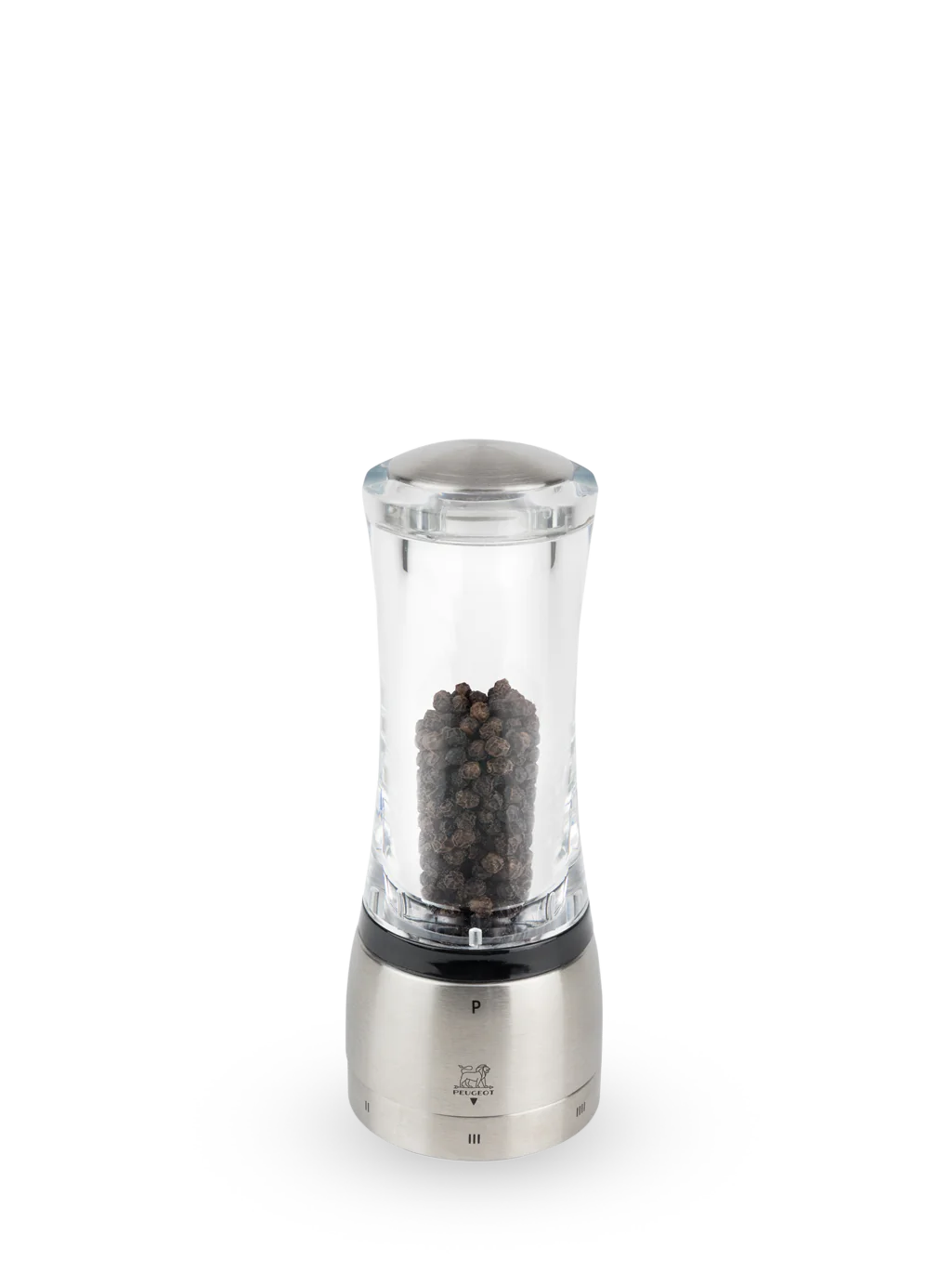 Peugeot Daman Pepper Mill in Acrylic/Stainless 16 cm - 6in - Inhomebuy