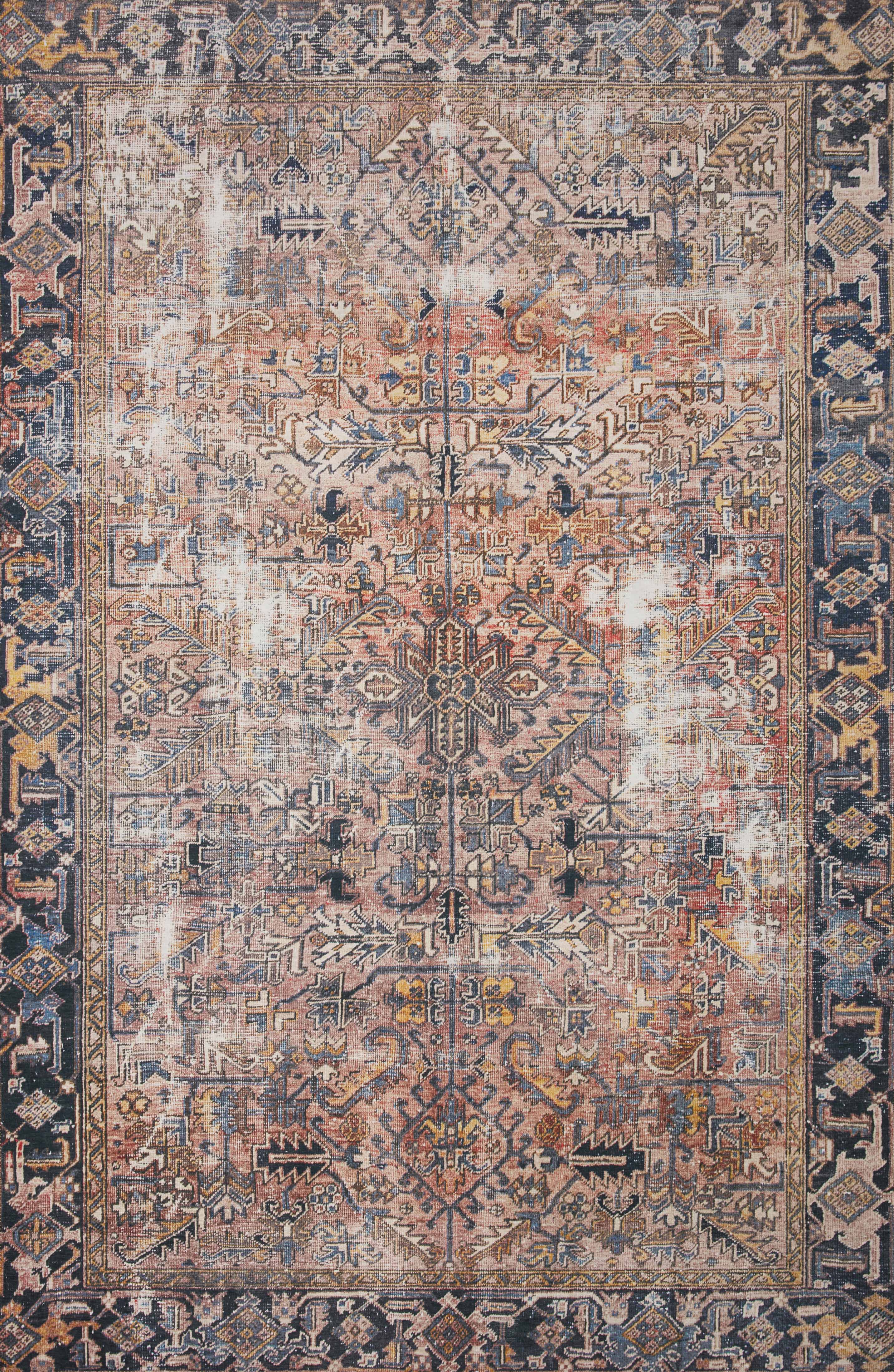 Chris Loves Julia x Loloi Rug in Terracotta, Multi - 3'6