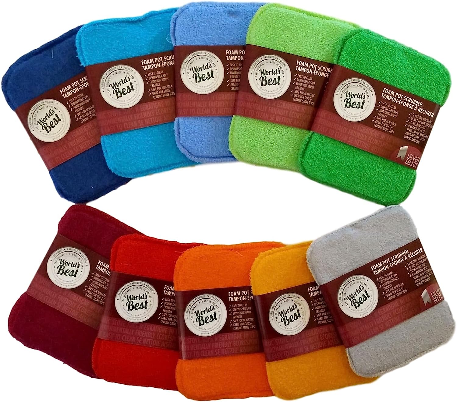 World's Best Foam Scrubber 1-Pack (Assorted Colours) | ITEM V-B - Inhomebuy