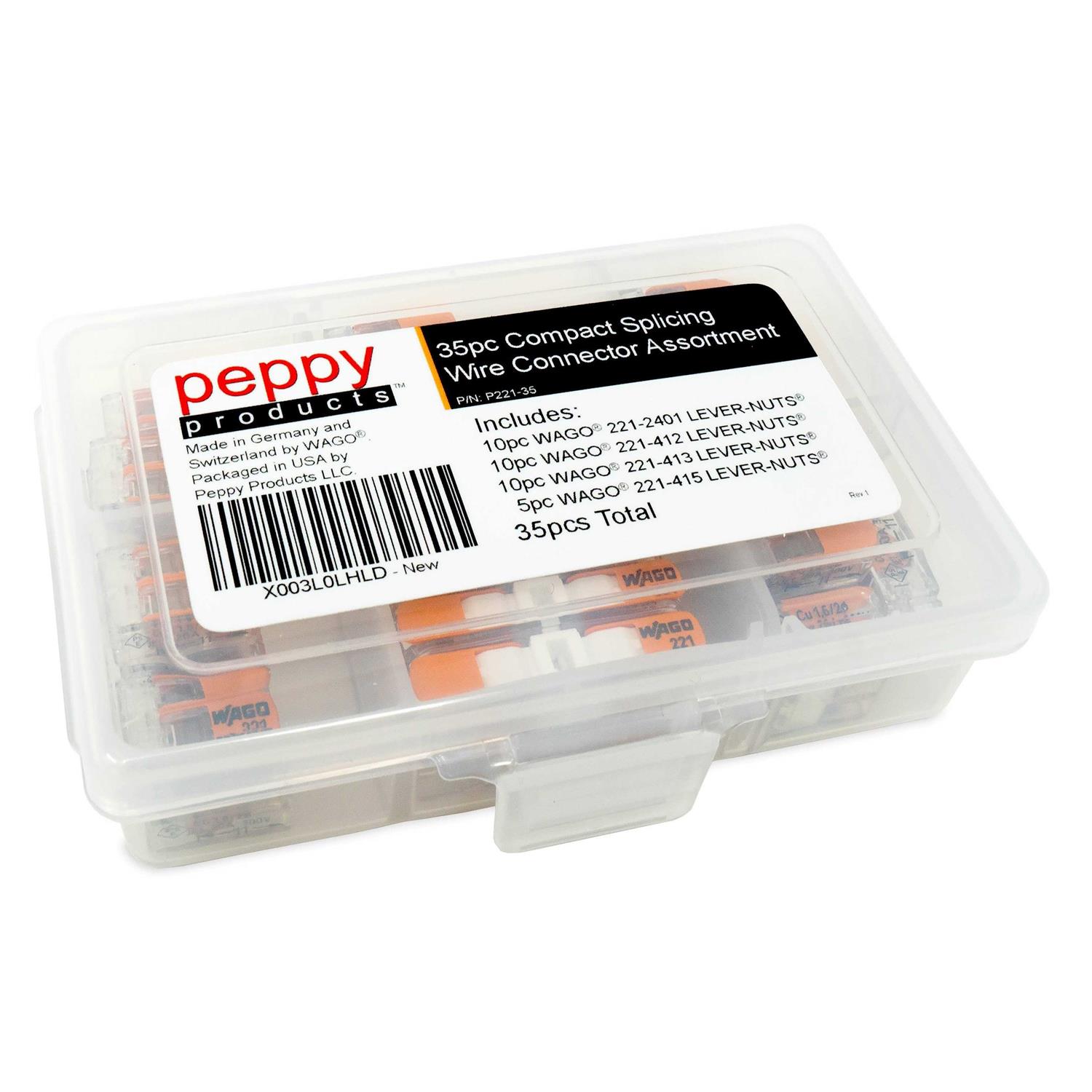 Wago 221 Lever-nuts 175pc Wire Connector Assortment Pack - Inhomebuy