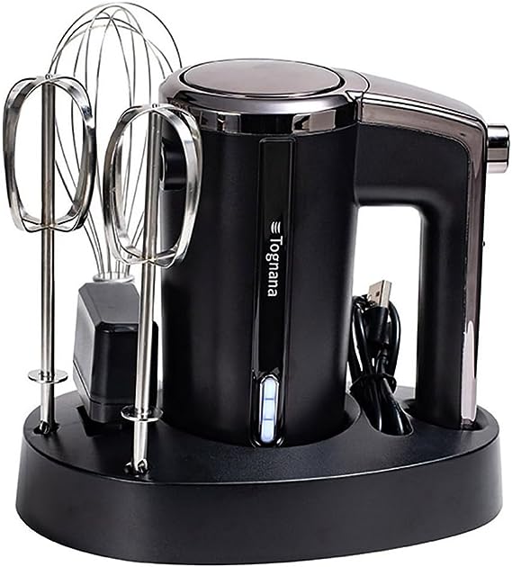 Rechargeable Hand Mixer Black,50W - Inhomebuy