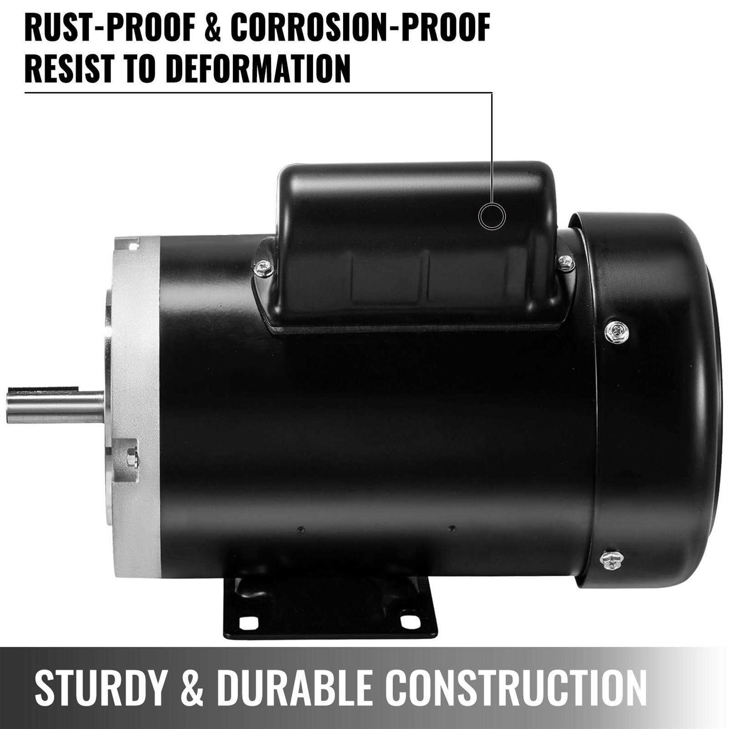 VEVOR 1Hp Electric Motor 120156C Single Phase 56C Frame TEFC 115230V 3600RPM JLDJ120156C360001V6 - Inhomebuy