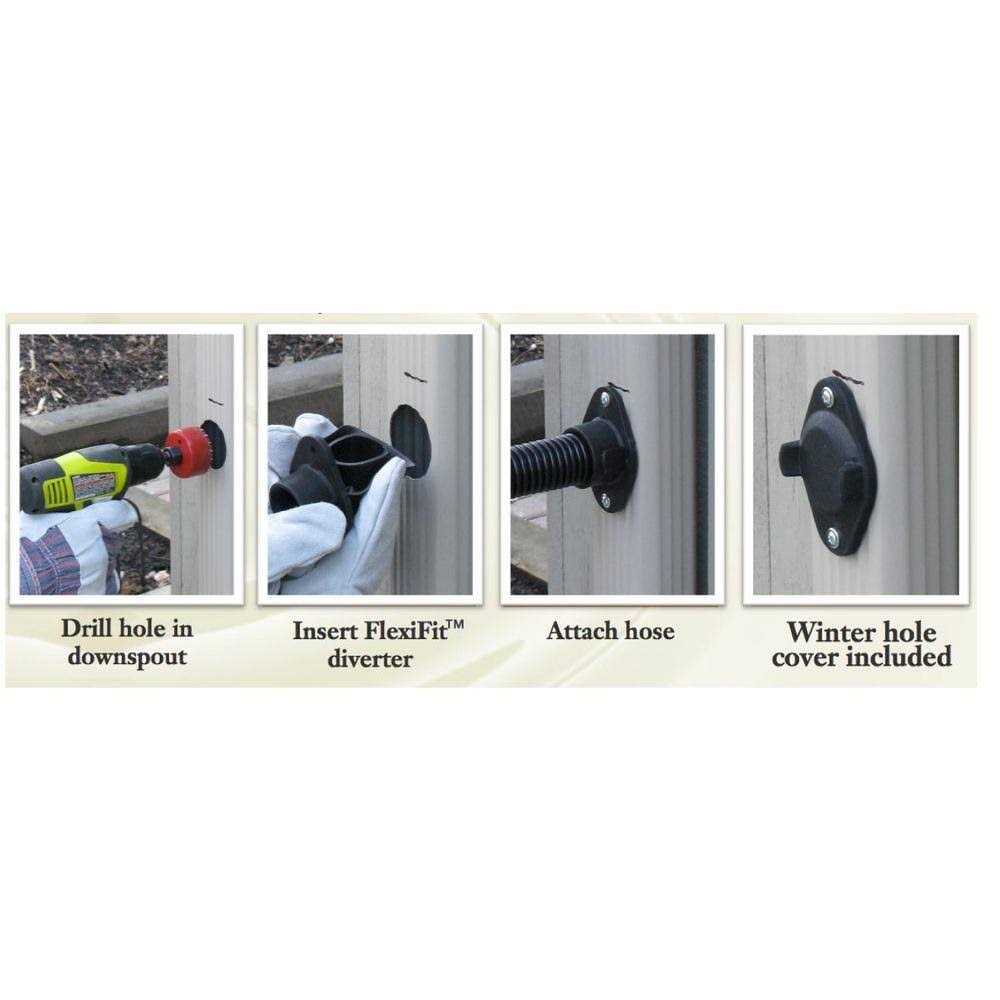 EarthMinded FlexiFit Diverter Upgrade for 3 x 4 in. Rectangular Downspouts - Inhomebuy