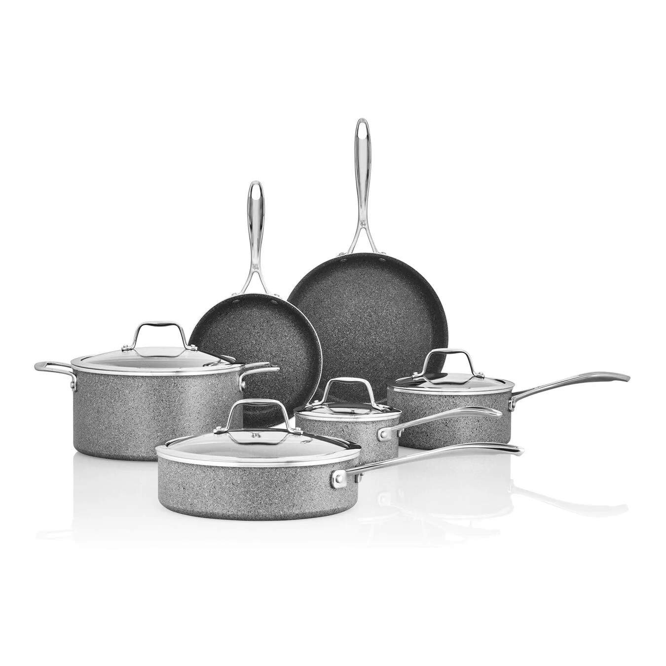 Henckels 10pc Aluminum Nonstick Cookware Set, Capri Granitium Series - Inhomebuy