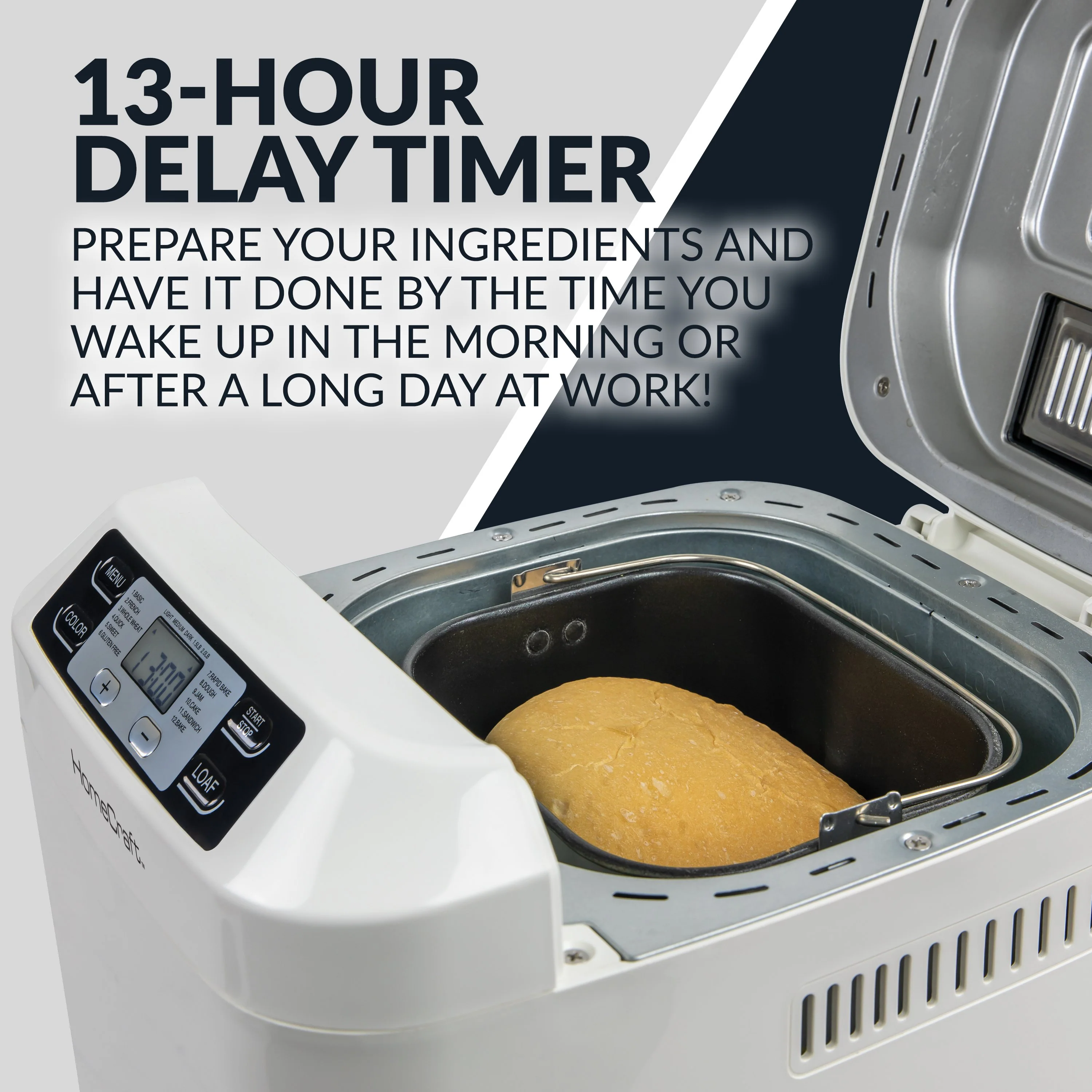 HomeCraft�?Programmable 2 Lb. Breadmaker With Auto Fruit & Nut Dispenser - Inhomebuy