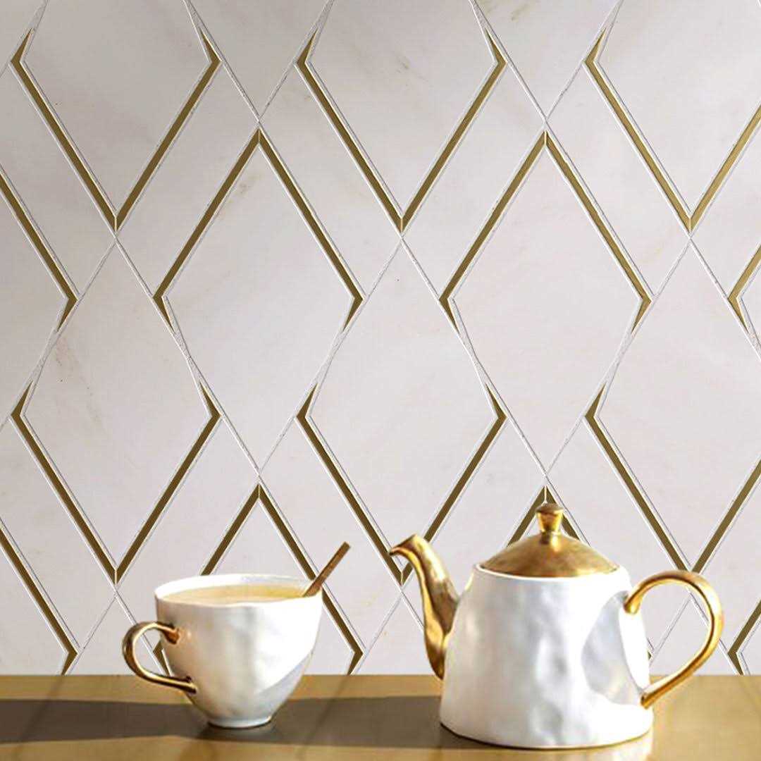 Natural Bianco 3 x 3 Marble Honeycomb Mosaic Wall Tile Supreme Tile - Inhomebuy