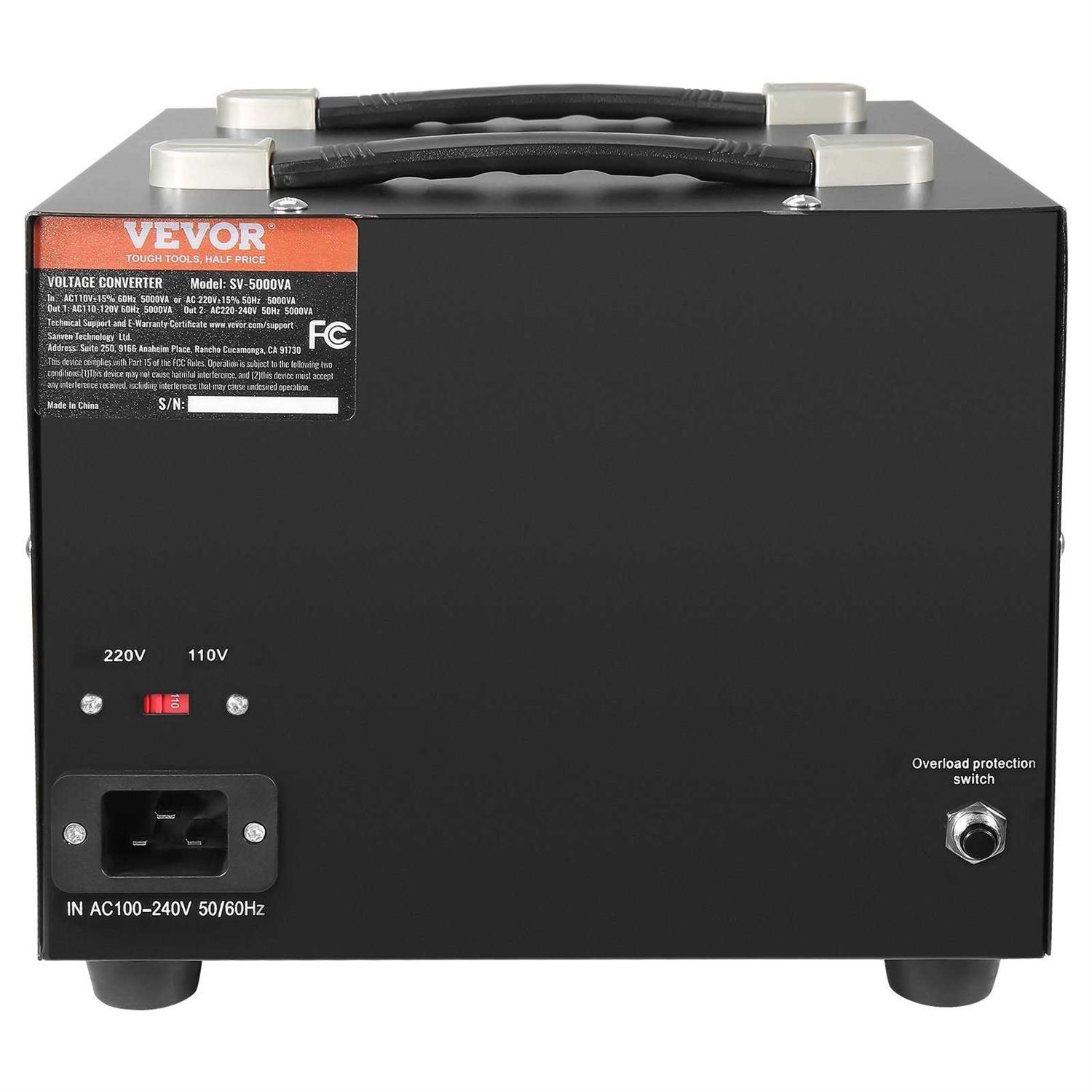VEVOR Voltage Converter Transformer 3000W Heavy Duty Step Up/Down Transformer Convert from 110 Volt to 220 Volt and from 220 Volt to 110 Volt - Inhomebuy