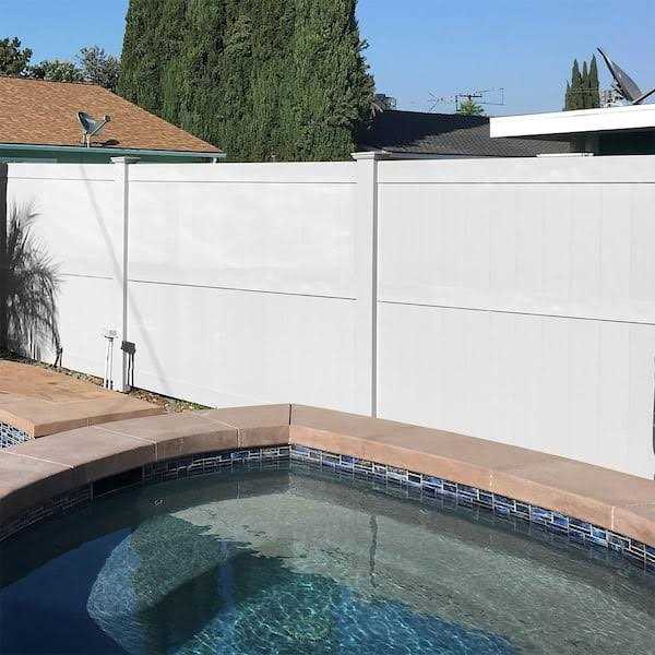 Weatherables Augusta 6 ft. H x 8 ft. W White Vinyl Privacy Fence Panel Kit - Inhomebuy