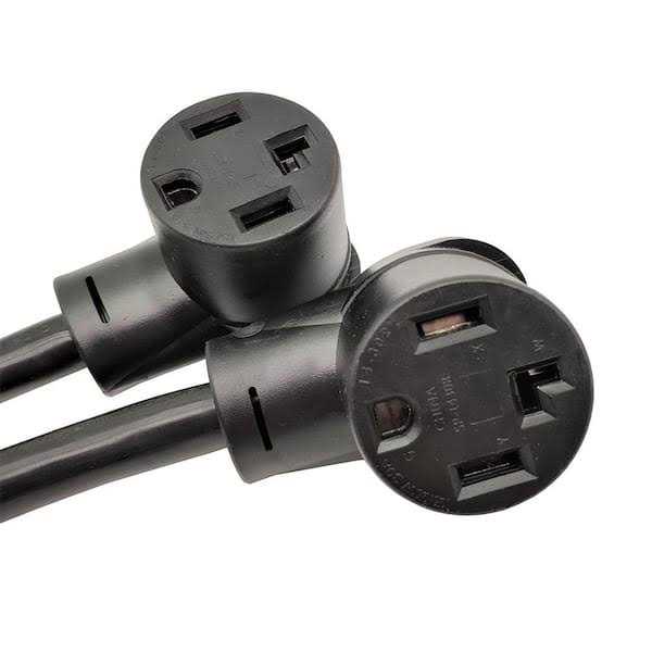 Parkworld 3 ft. 10/4 4-Wire Dryer 30 Amp 4-Prong Y Adapter Cord NEMA 14-30P Plug to 14-30R Receptacle - Inhomebuy
