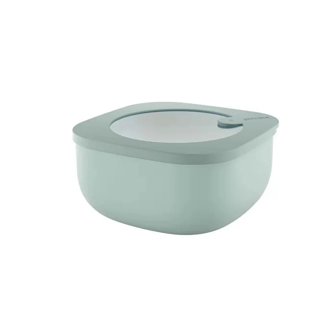 M STORE&MORE - Shallow airtight fridge/freezer/microwave containers 975cc Sage Green - Inhomebuy