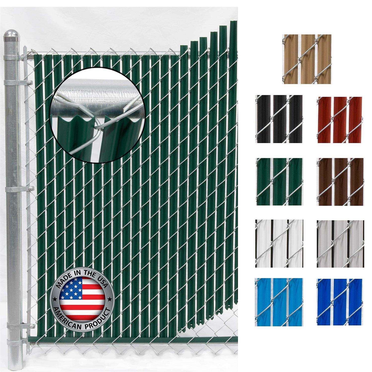 Fencesource Wave Slat Single Wall Bottom Locking Privacy Slat for 4 5 6 7 and 8 Chain Link Fence - Inhomebuy