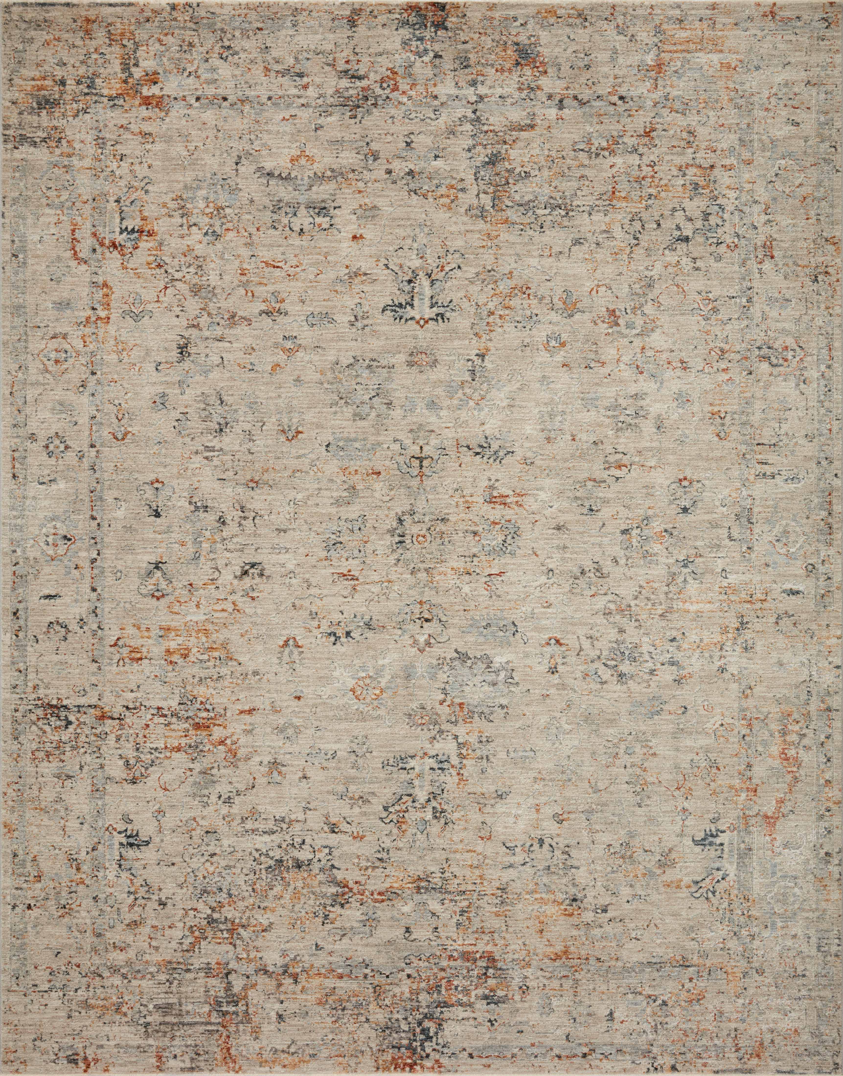 Loloi Rugs Axel Collection Rug in Silver, Spice - 6'7
