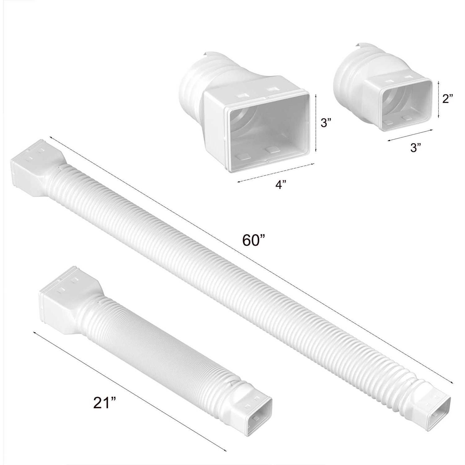 YOTODY Rain Gutter Downspout Extensions Flexible Drain Extender Screws for Included - Inhomebuy