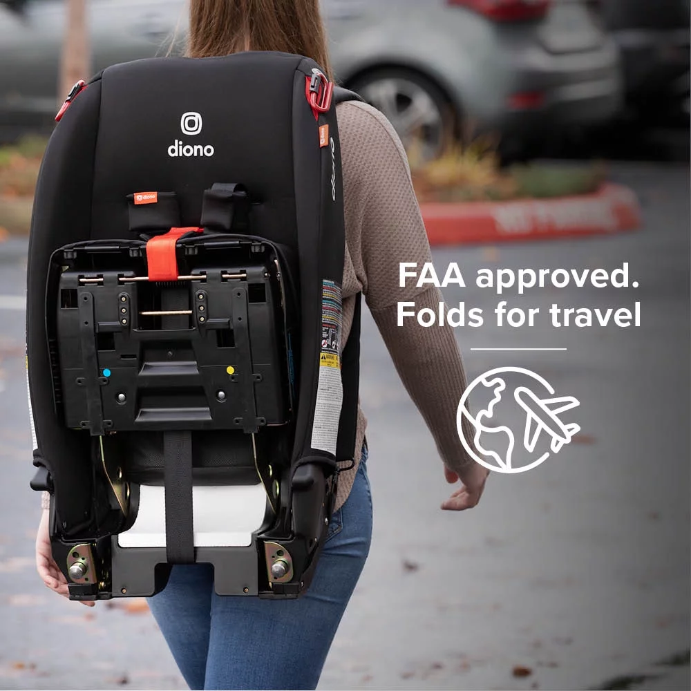 Diono Radian 3R All-in-One Convertible Car Seat, Slim Fit 3 Across, Black Jet - Inhomebuy