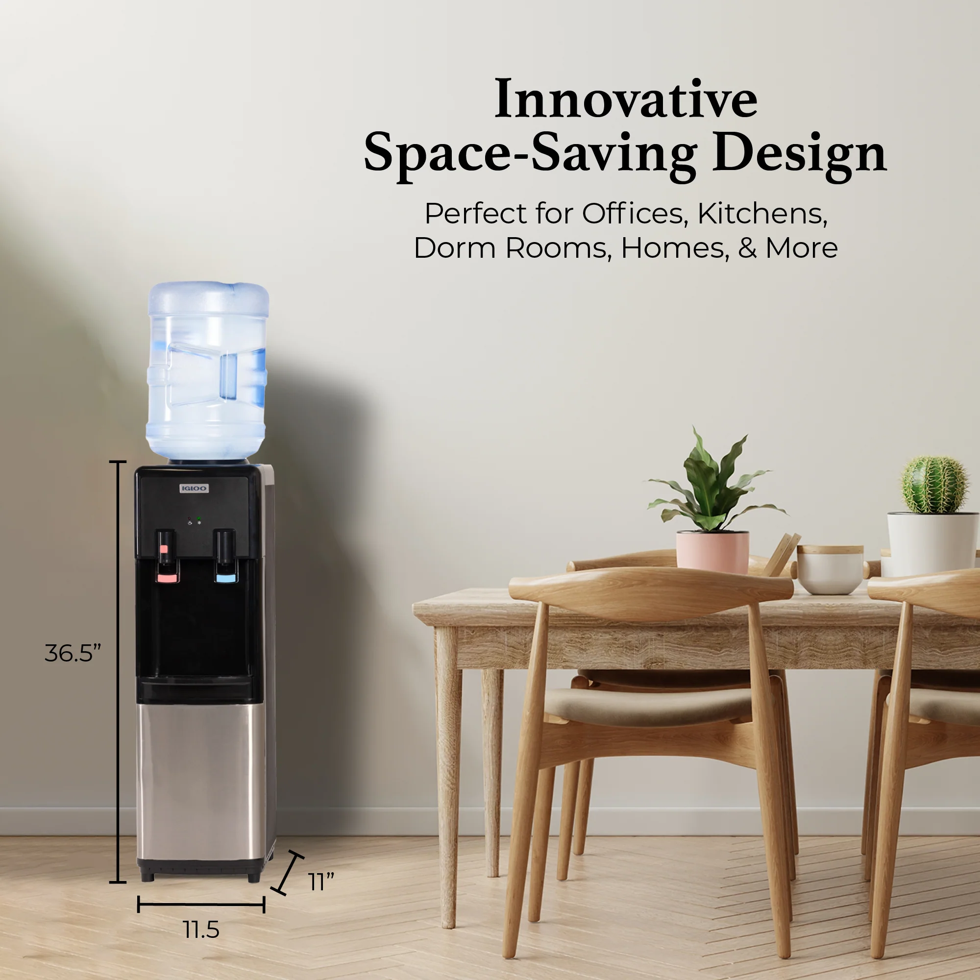 Igloo® Hot & Cold Top Loading Water Dispenser, Black - Inhomebuy