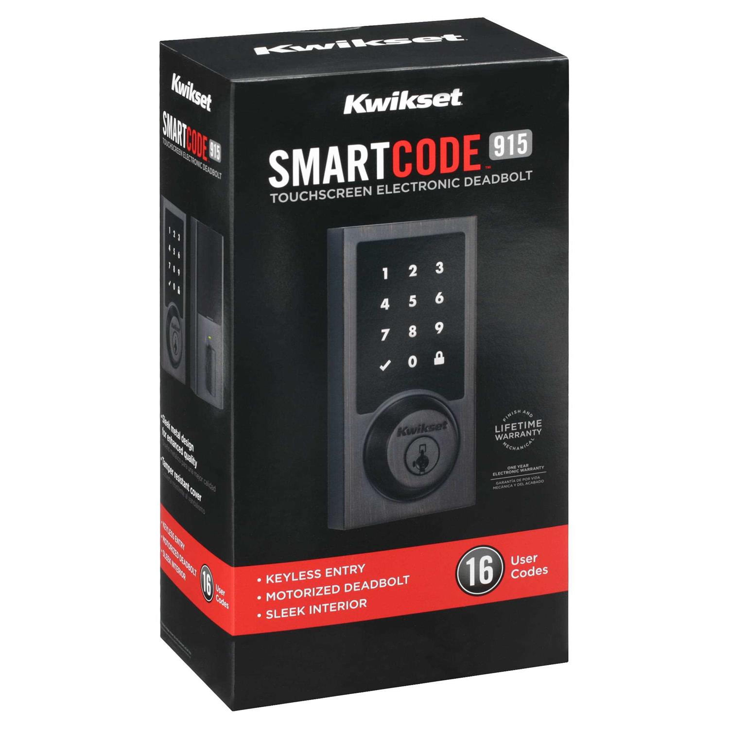 Kwikset SmartCode 915 Touchscreen Electronic Deadbolt - Inhomebuy