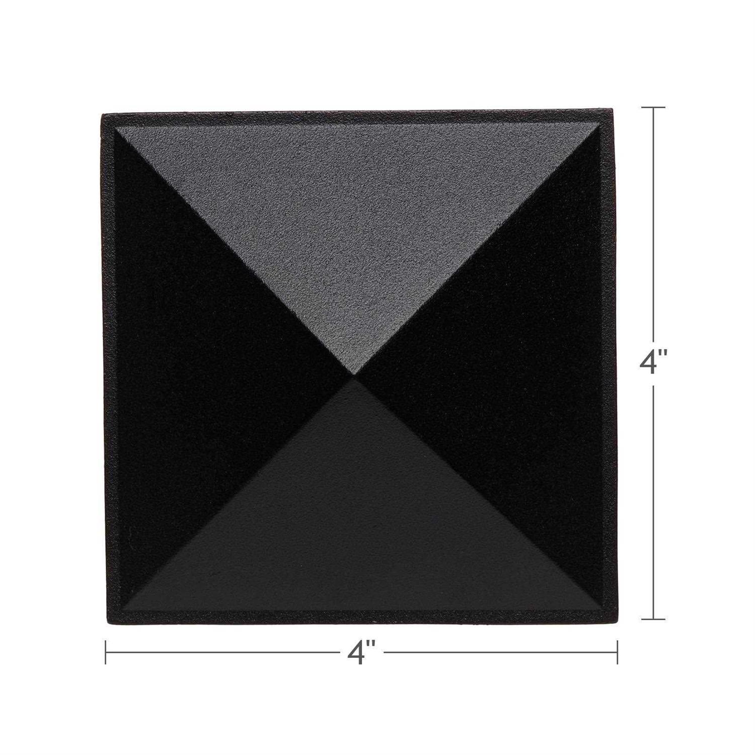 Greenlighting 4×4 Aluminum Pyramid Post Cap Cover for Nominal Wood Posts - Inhomebuy