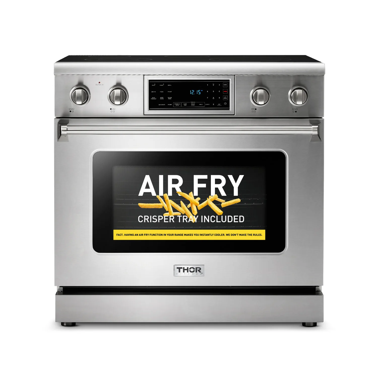 Thor Kitchen 36 Inch Air Fry and Self-Clean Professional Electric Range, TRE3601 - Inhomebuy