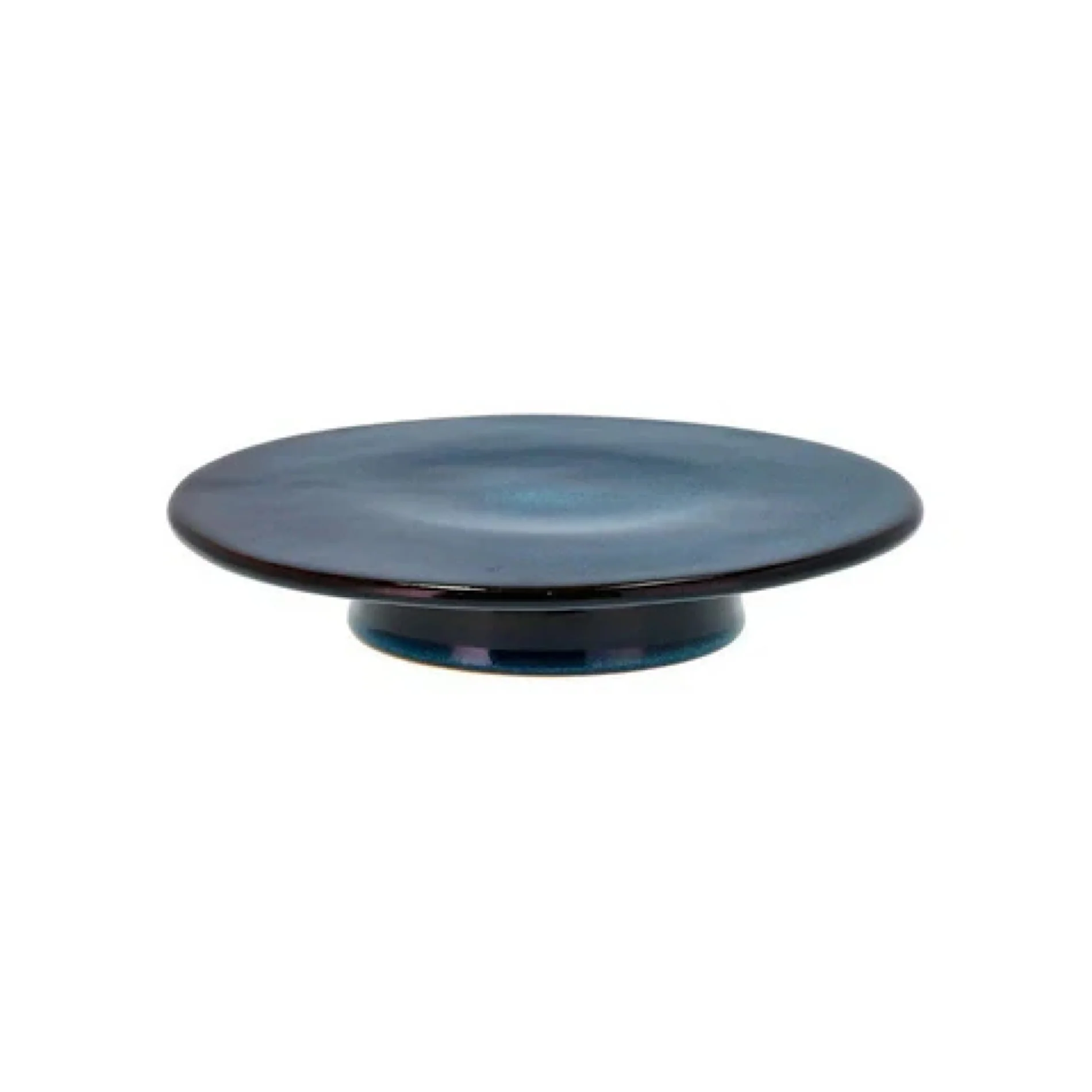 Stoneware Footed Cake Stand 30 cm Dark Blue - Inhomebuy