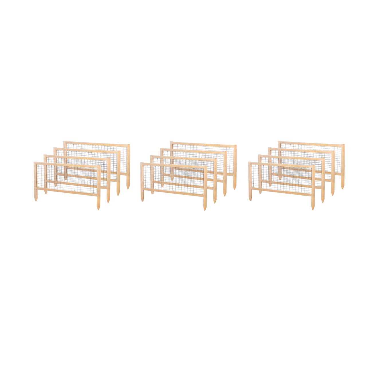 Greenes Fence 16 in. H x 8 ft. L Cedar Wood Garden Picket Fence - Inhomebuy