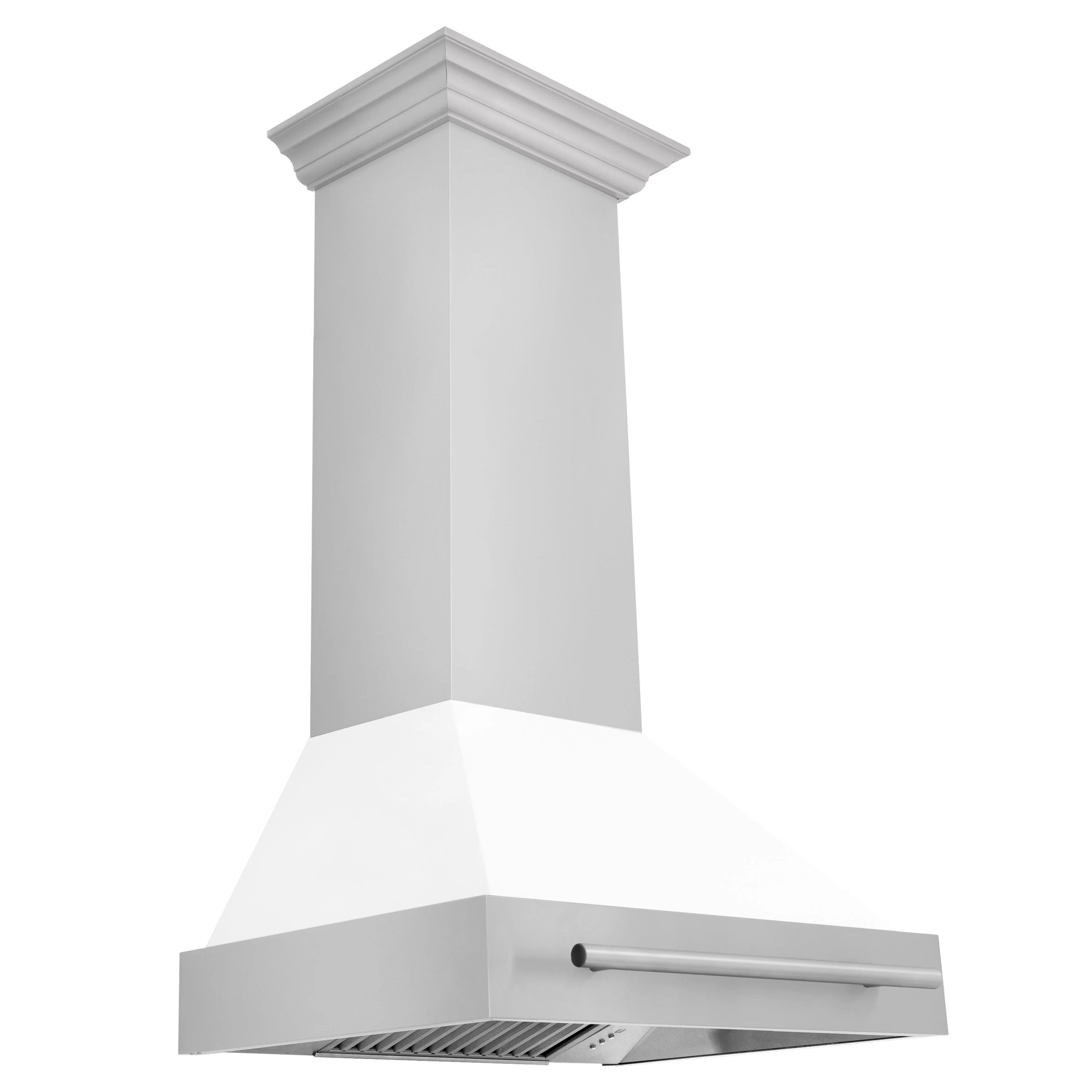 ZLINE 30 In. Stainless Steel Range Hood with White Matte Shell, 8654STX-WM-30 - Inhomebuy