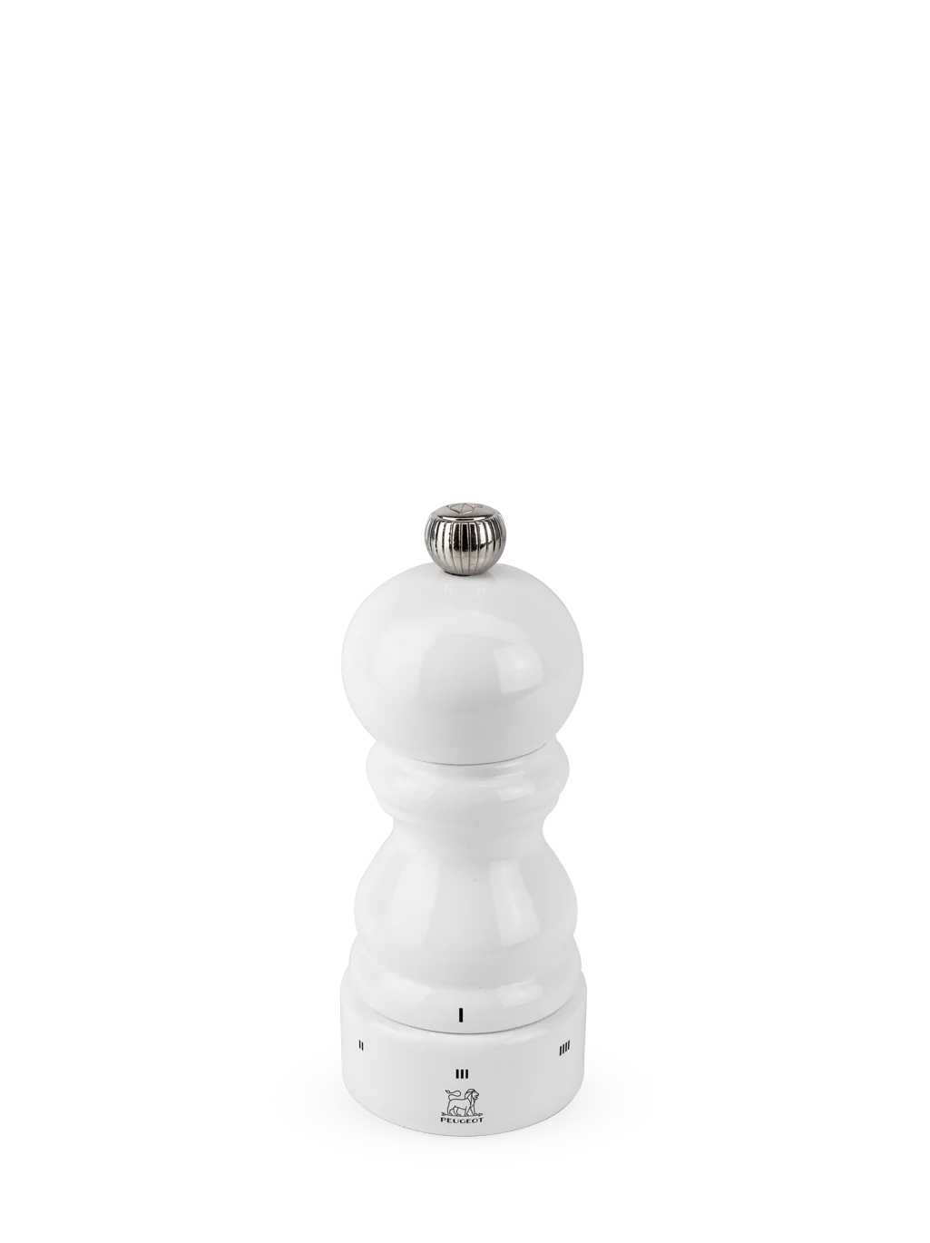 Peugeot Paris u'Select Pepper Mill in Wood White Lacquered 12 cm - 5in - Inhomebuy