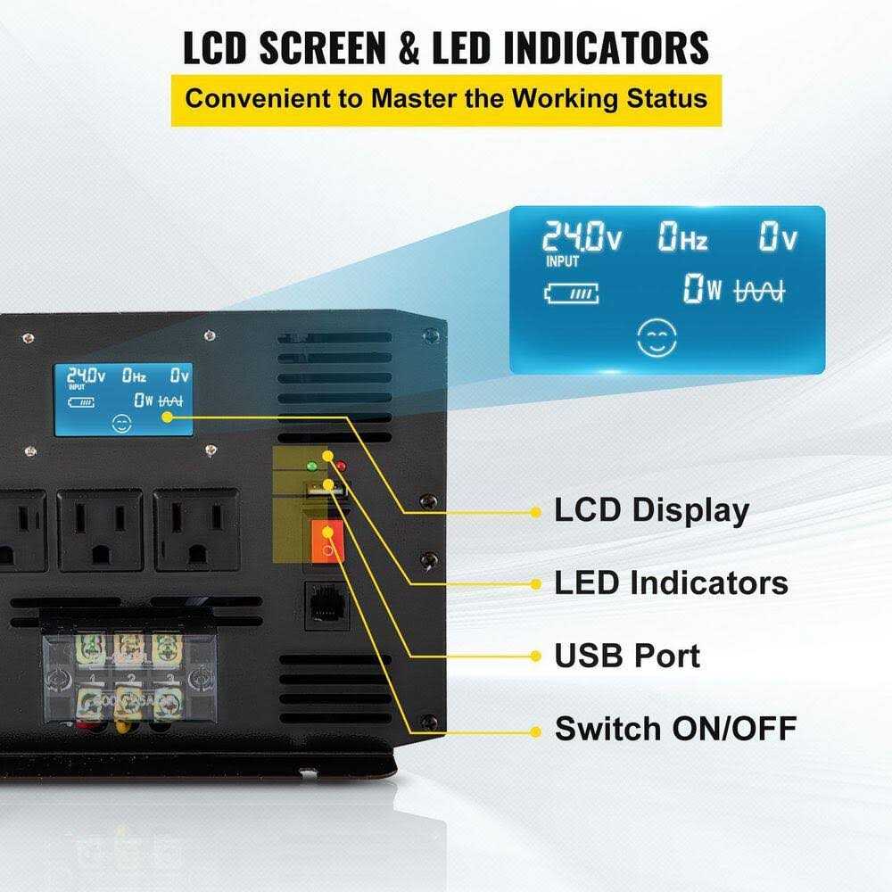 VEVOR Pure Sine Wave Inverter 3500 Watt Power Inverter Dc 12V to Ac 120V Car Inverter CZXNBQDMKWKDD5F35V9 - Inhomebuy