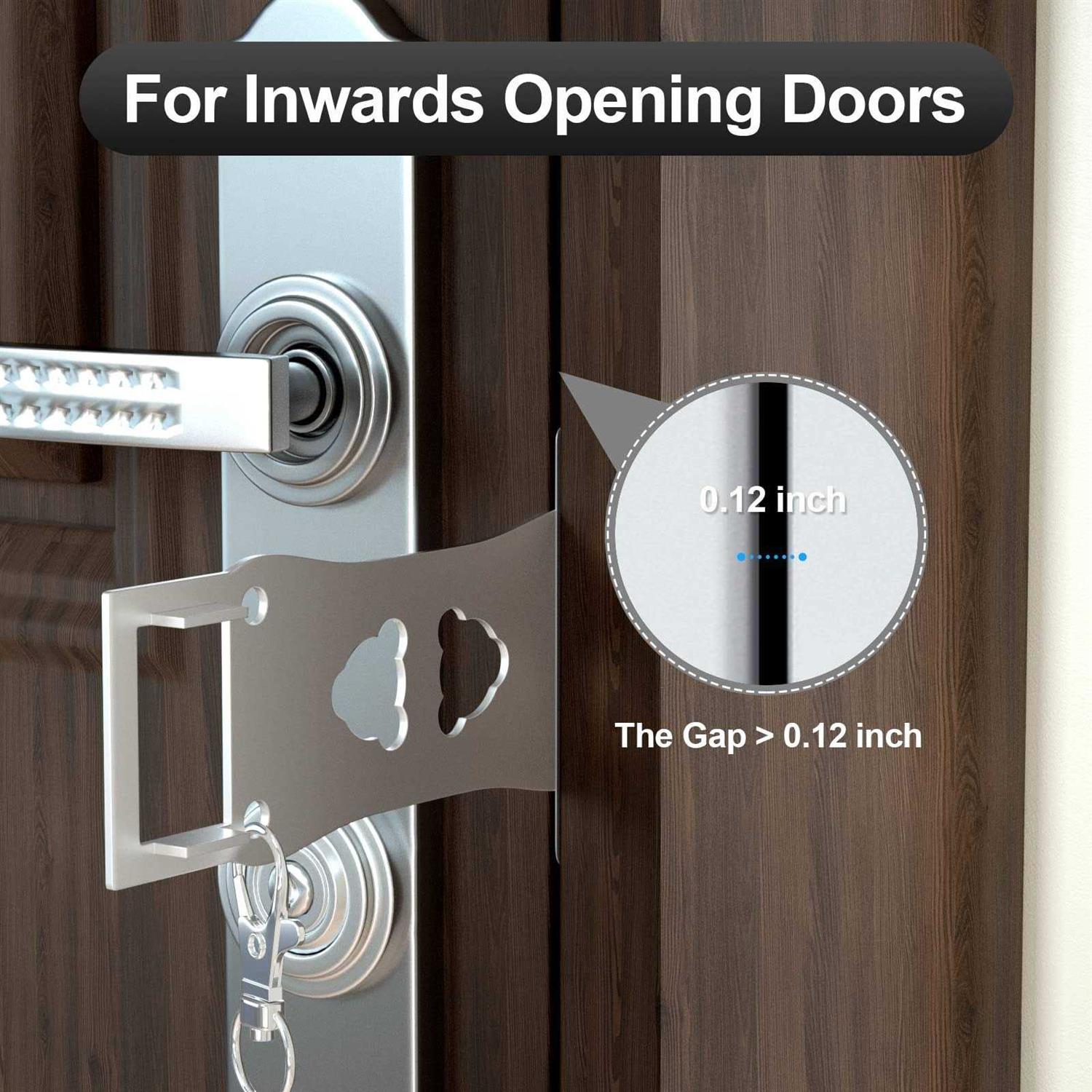 Portable Door Lock for Travel Improved Travel Door Lock Hotel Door Lock Apartment Security Device Door Perfect for Traveling Hotel Apartment - Inhomebuy