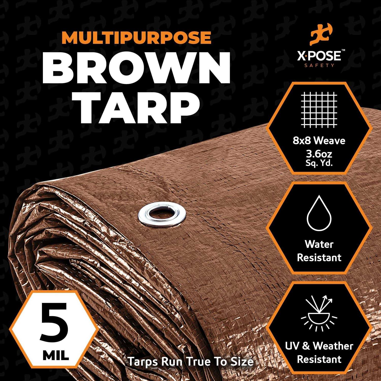 Xpose Safety Heavy Duty White Poly Tarp Multipurpose Protective Cover - Inhomebuy