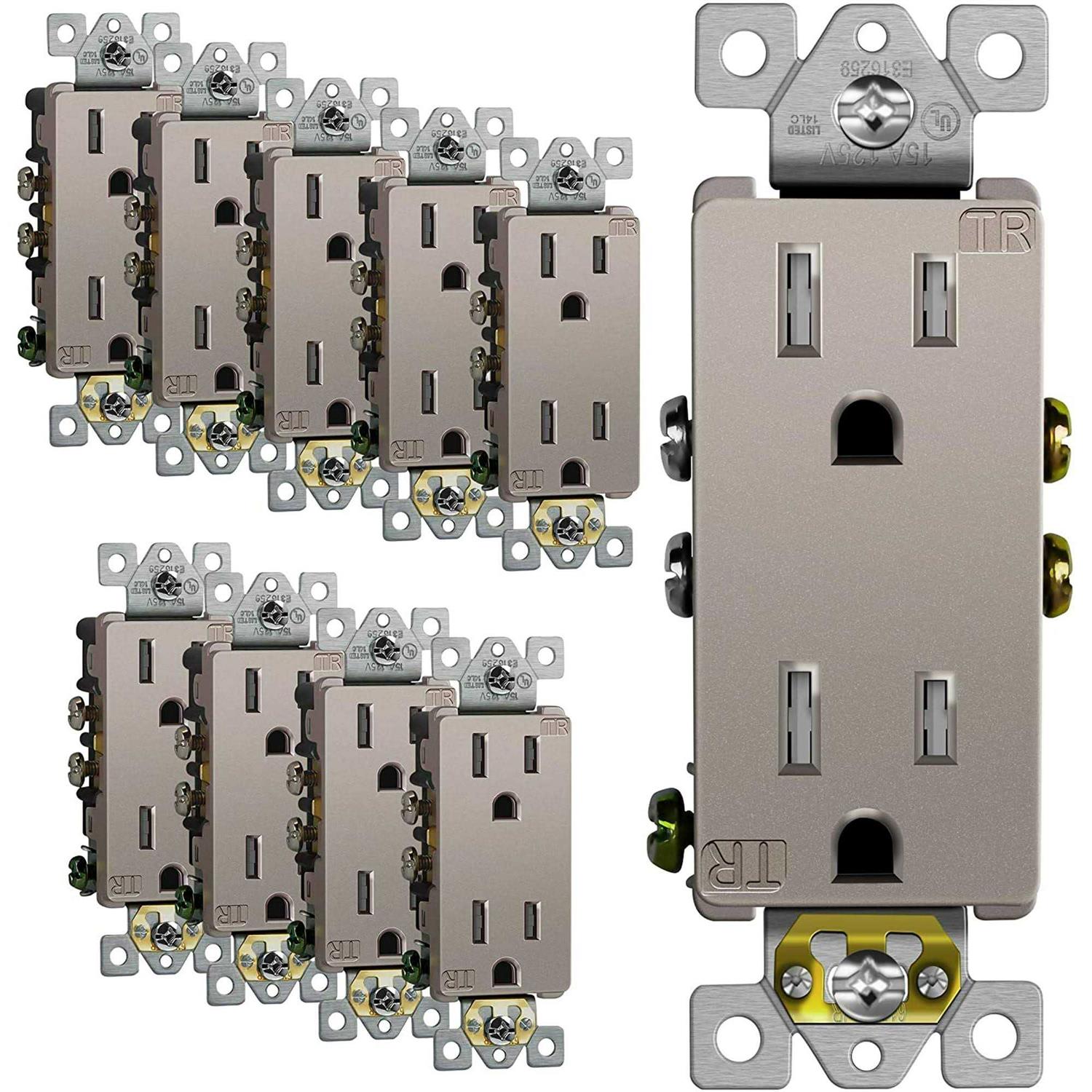 Enerlites Elite Series Decorator Receptacle Child Safe Tamper-Resistant Outlet - Inhomebuy