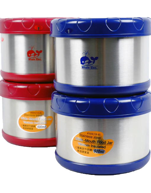 Whale / Sun Kung Thermal Lunch Kit |K1000B| 0.50L x 2-pc, incl carrying bag - Inhomebuy