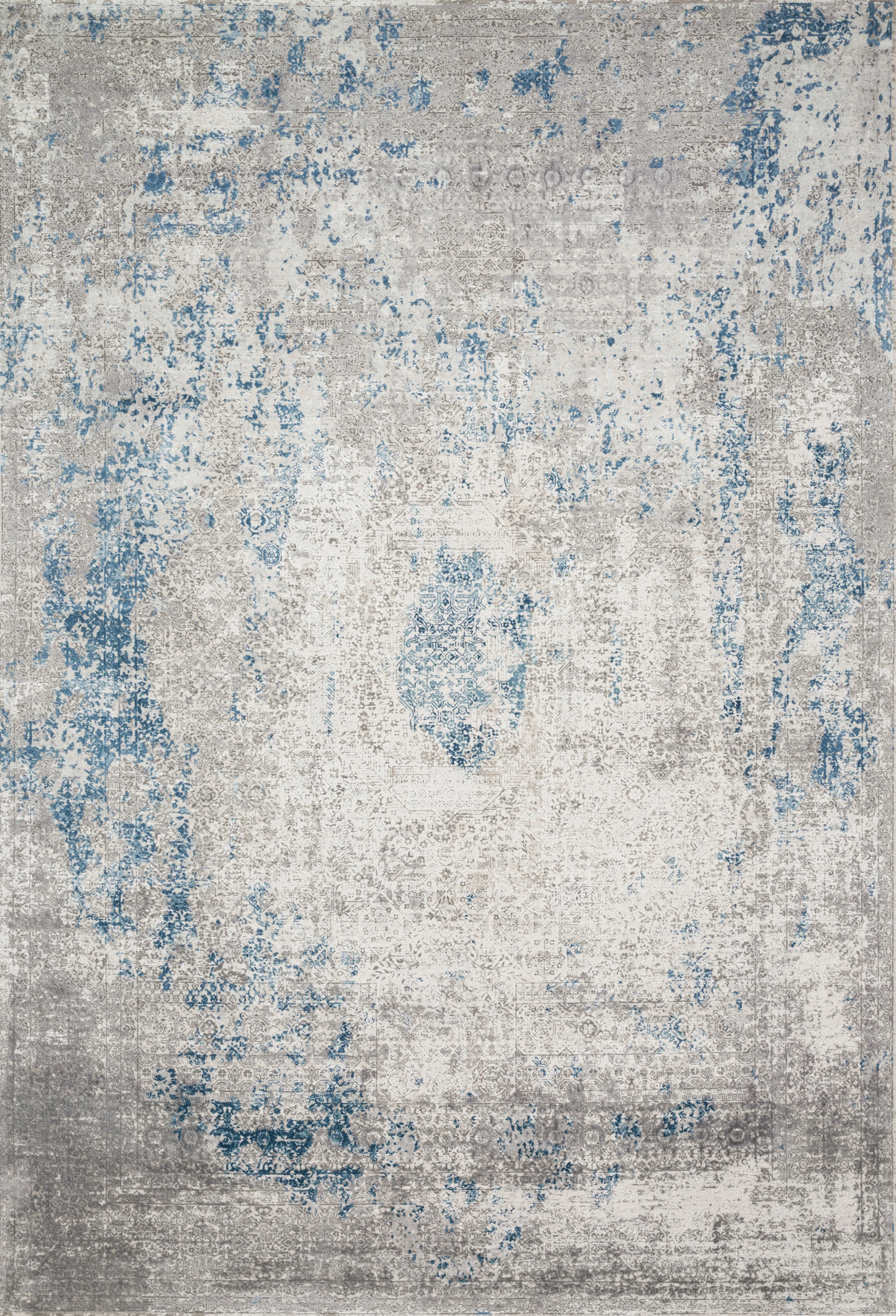 Loloi Rugs Sienne Collection Rug in Dove, Ocean - 2'7