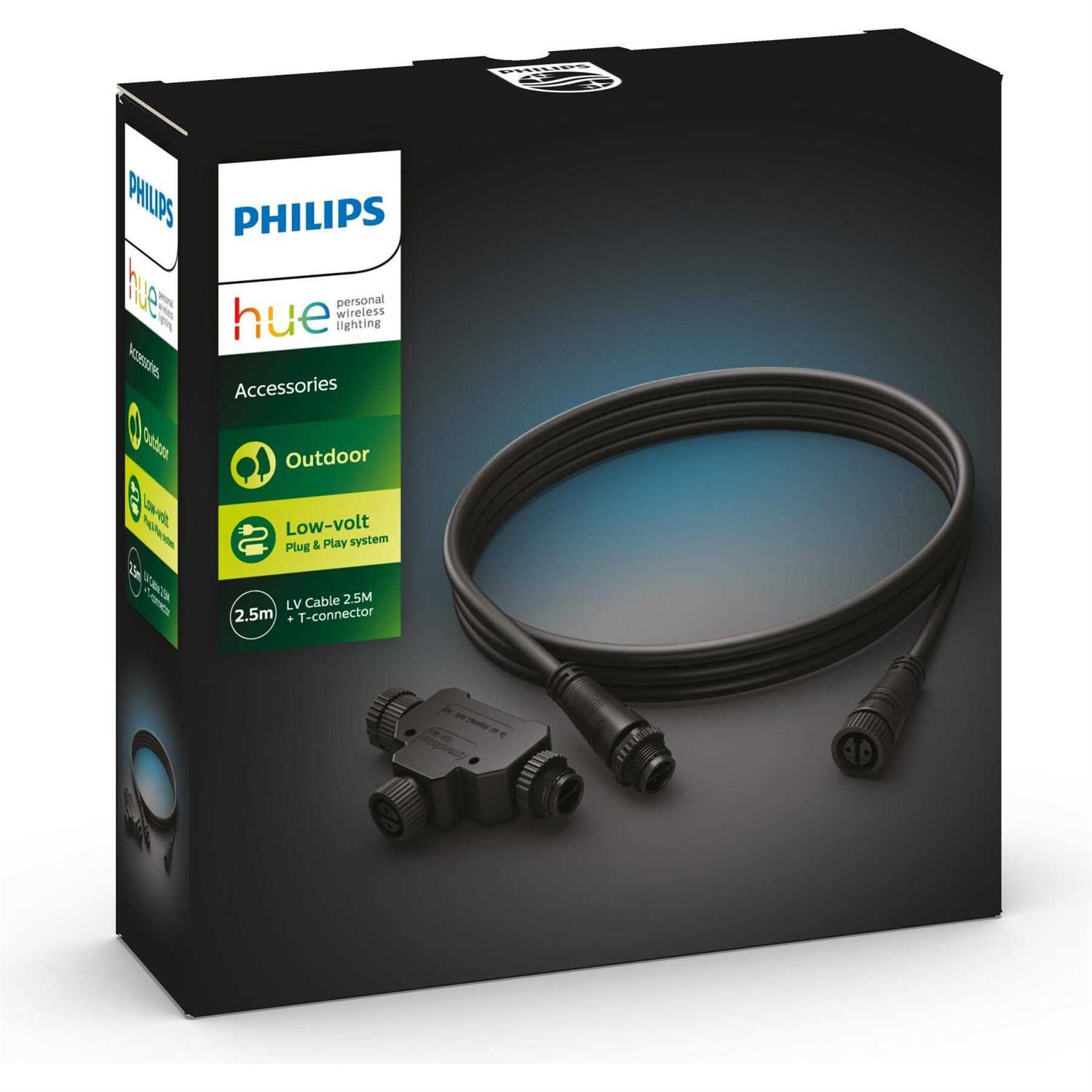 Philips Home Power 3 Outlet Braided 8ft Extension Cord - Inhomebuy