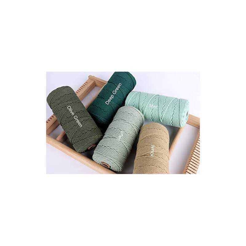 NOANTA Macrame Cord 3mm x 109yards Colored Macrame Rope Cotton Rope Macrame Yarn - Inhomebuy