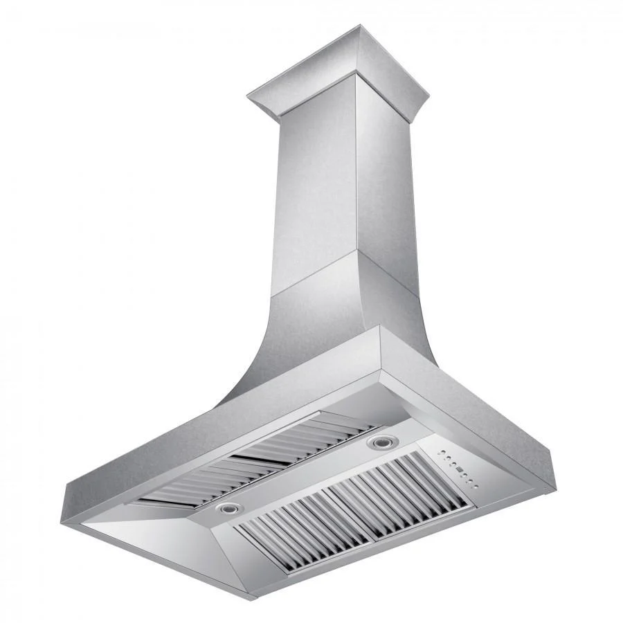 ZLINE 30 in. Designer Series DuraSnow® Stainless Finish Indoor Wall Range Hood, 8632S-30 - Inhomebuy