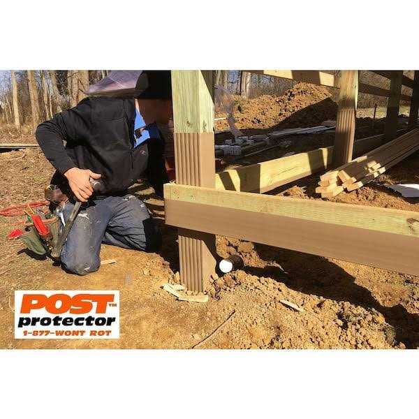 Post Protector 6 in. x 6 in. x 60 in. in-Ground Post Decay Protection - Inhomebuy