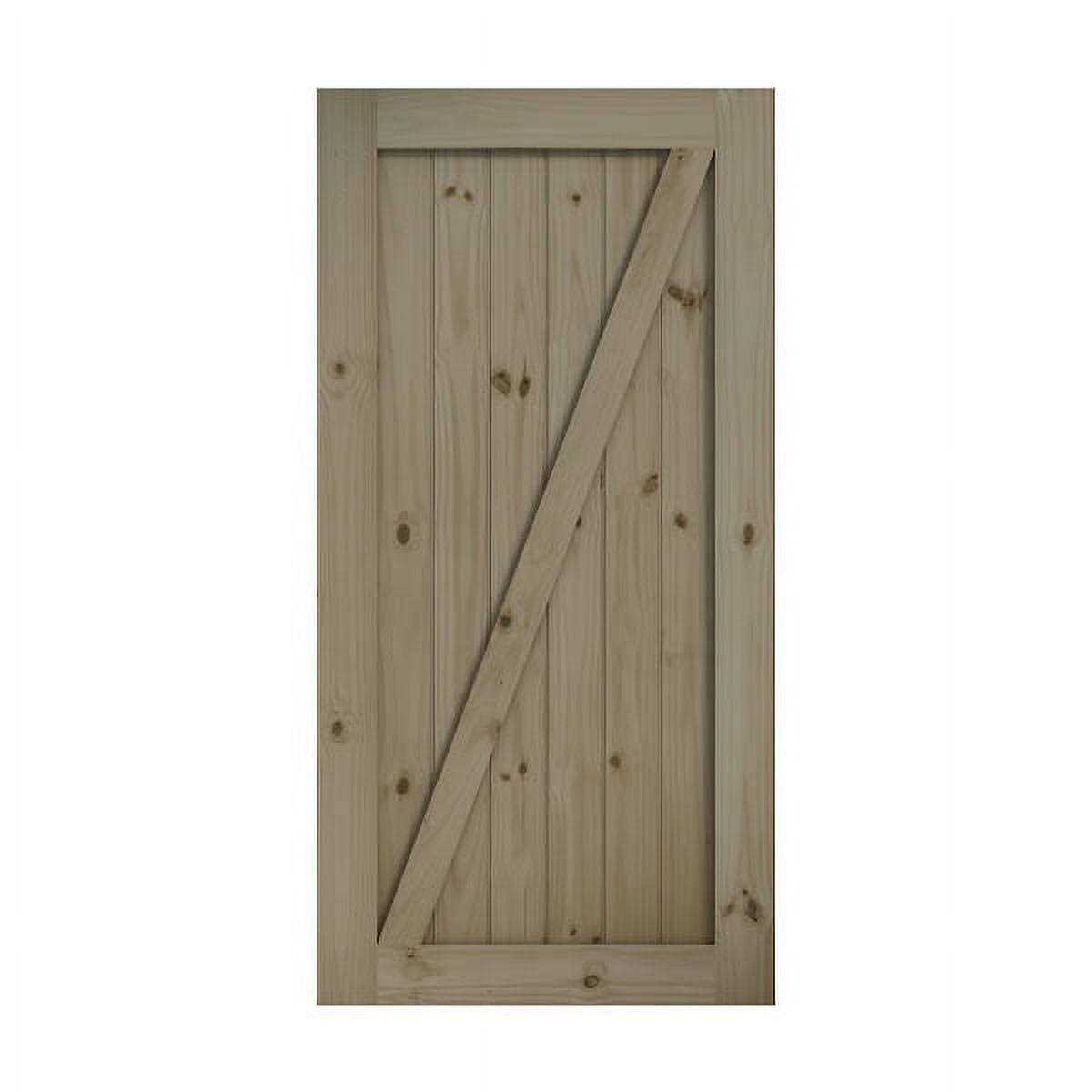 EightDoors Z-Shape Knotty Pine Barn Door Slab - Inhomebuy