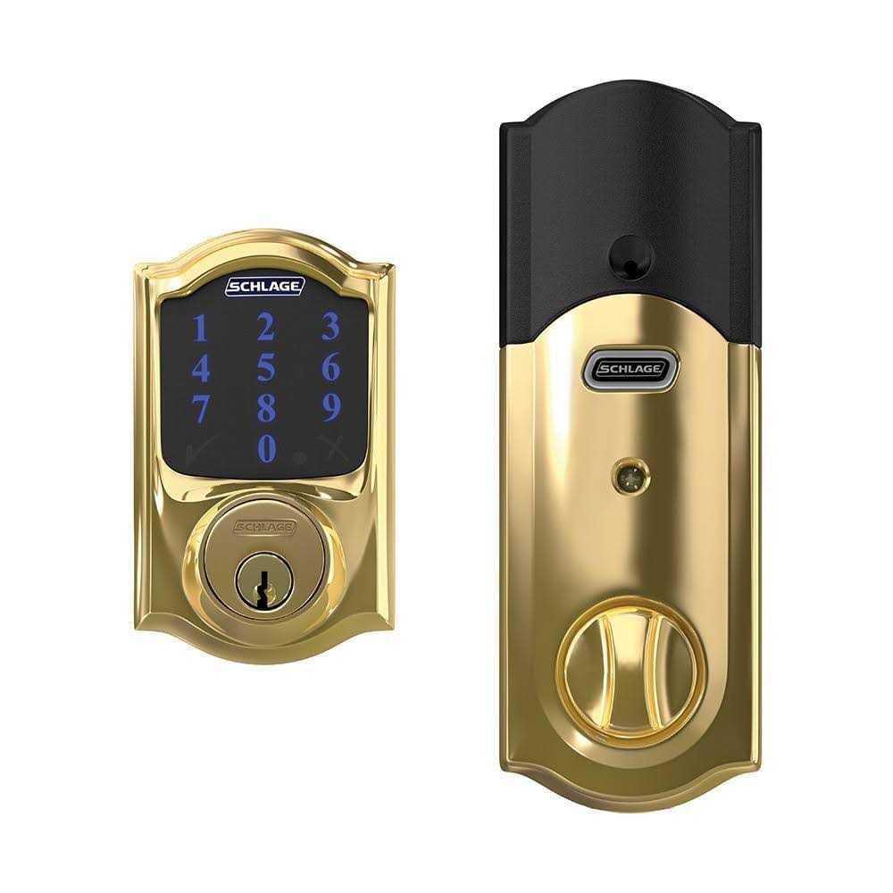 Schlage BE469NX-CAM Connect Camelot Touchscreen Electronic Deadbolt - Inhomebuy