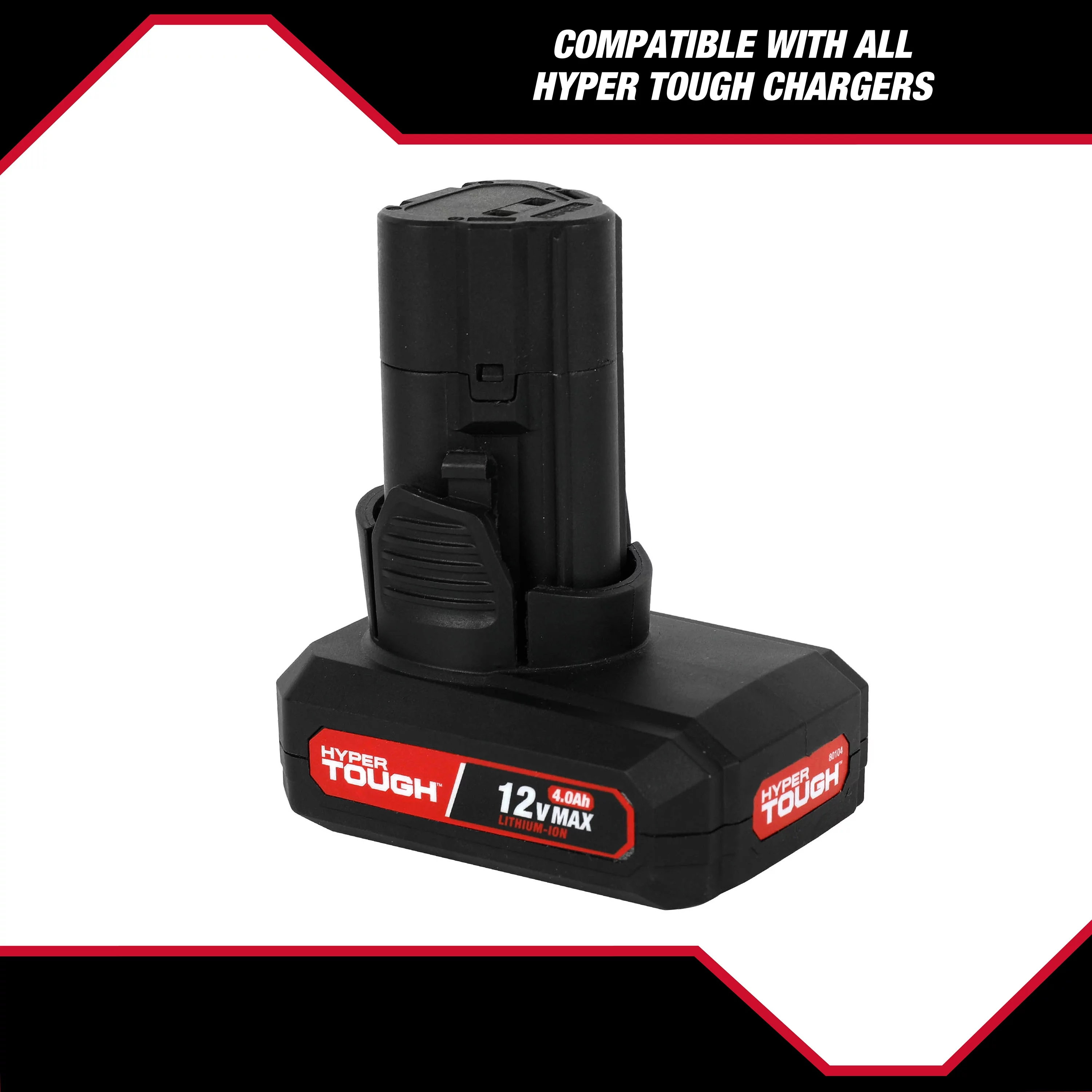 Hyper Tough 12V Max Lithium-Ion 4.0Ah Battery, Model 80104 - Inhomebuy