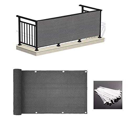 Love Story 3′ x 10′ Balcony Privacy Screen Fence Cover Mesh for Deck Patio Porch Railing - Inhomebuy