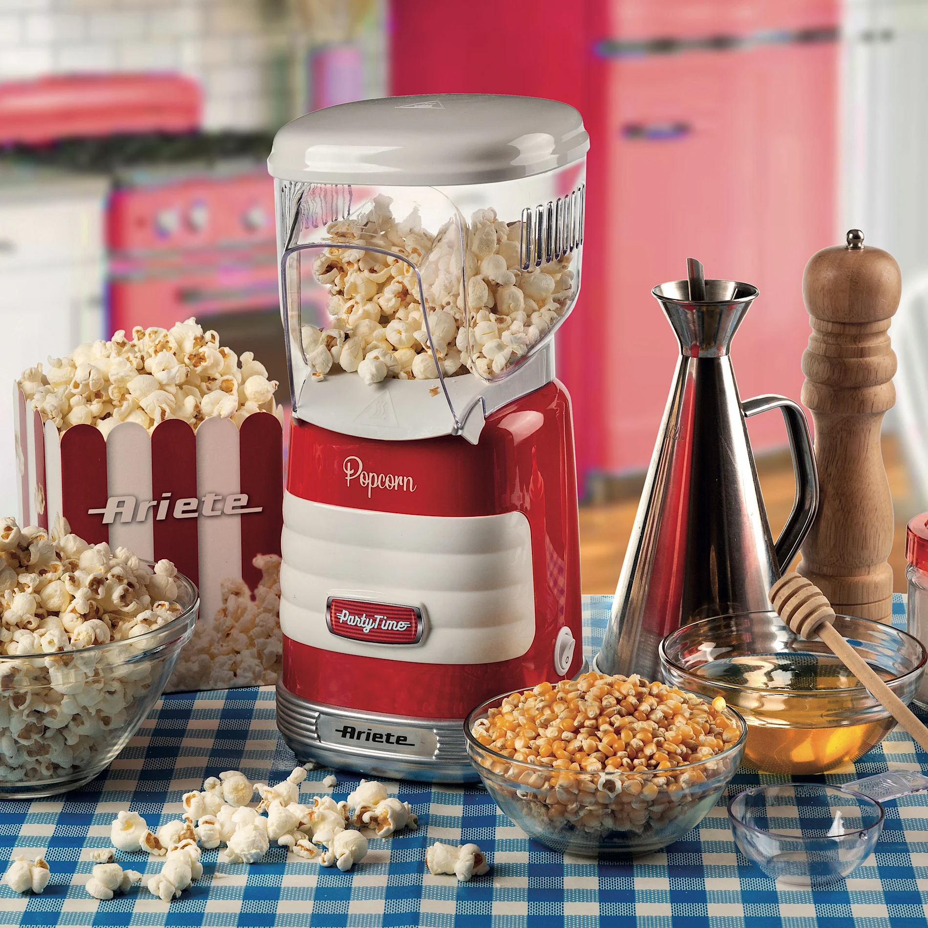Popcorn Party Time 1100W Red - Inhomebuy