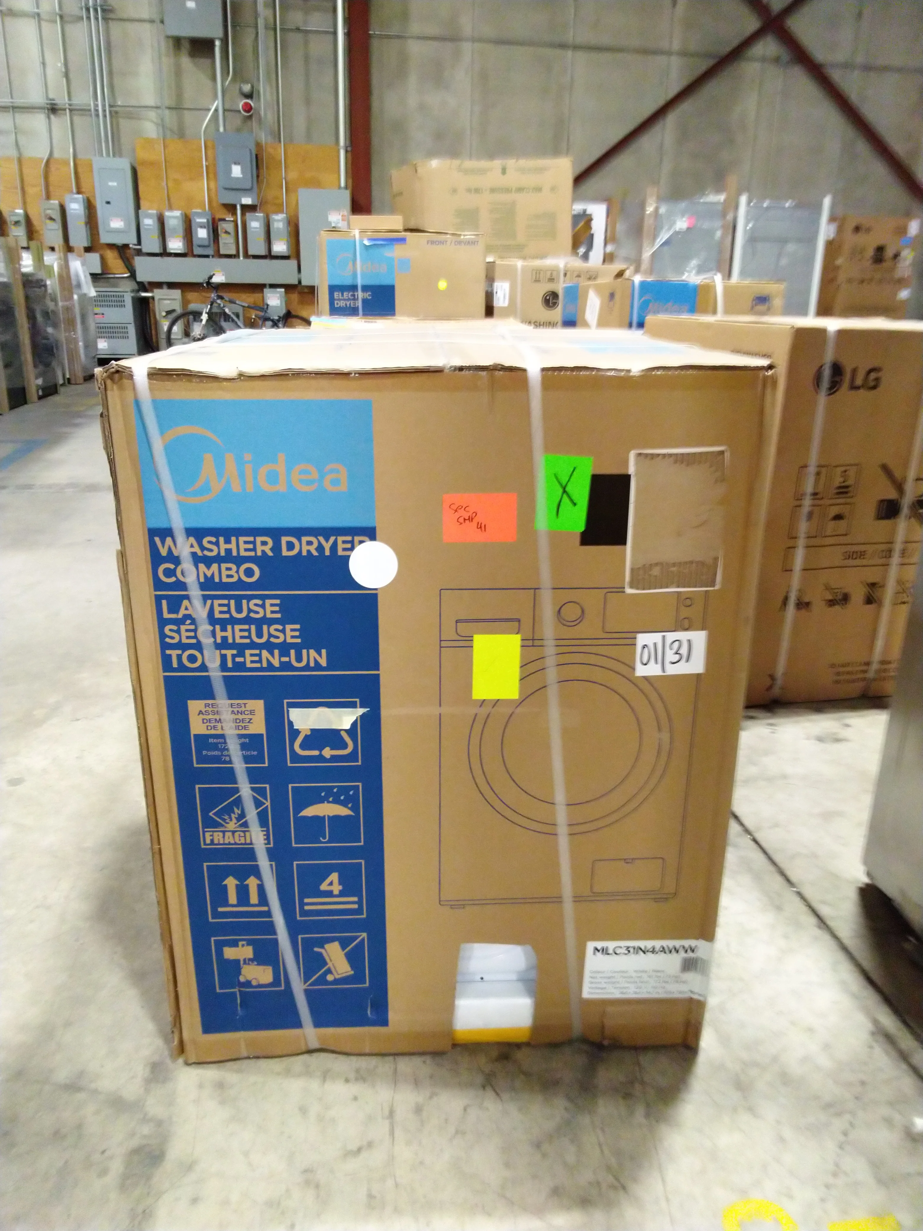 MIDEA 24 IN. 3.1 CU.FT. ALL IN ONE VENTLESS WASHER DRYER COMBO - MLC31N4AWW - Inhomebuy