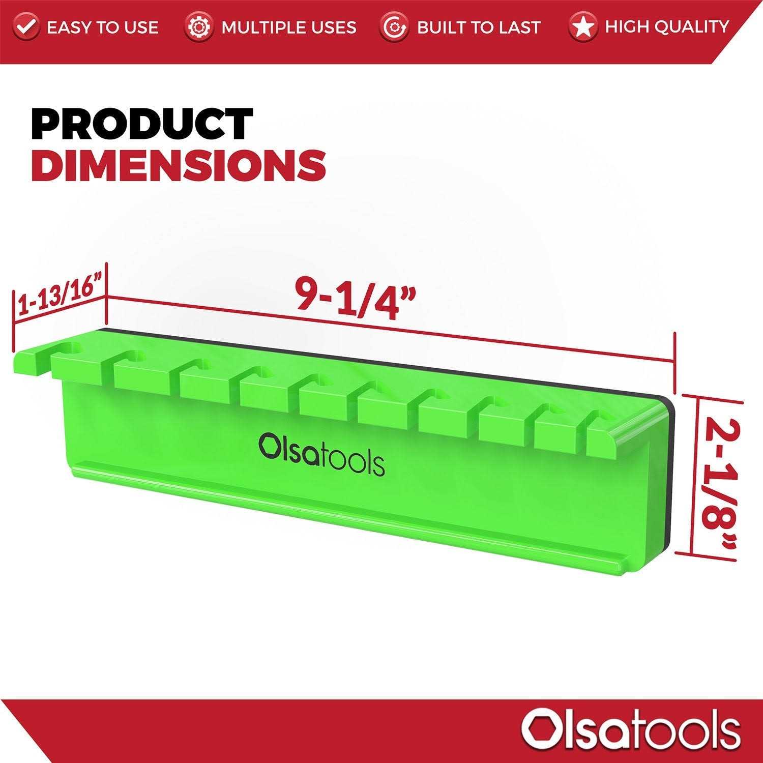 Olsa Tools Magnetic Socket Organizer Socket Holder 1/2-Inch Drive - Inhomebuy