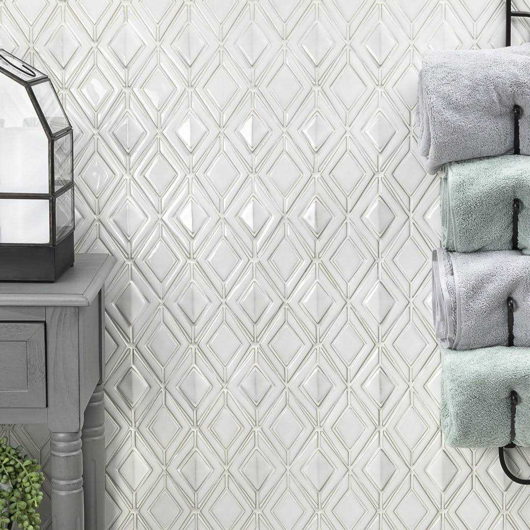 Delphi Hexagon 3 x 9 Straight Edge Ceramic Mosaic Sheet Tile Ivy Hill Tile - Inhomebuy