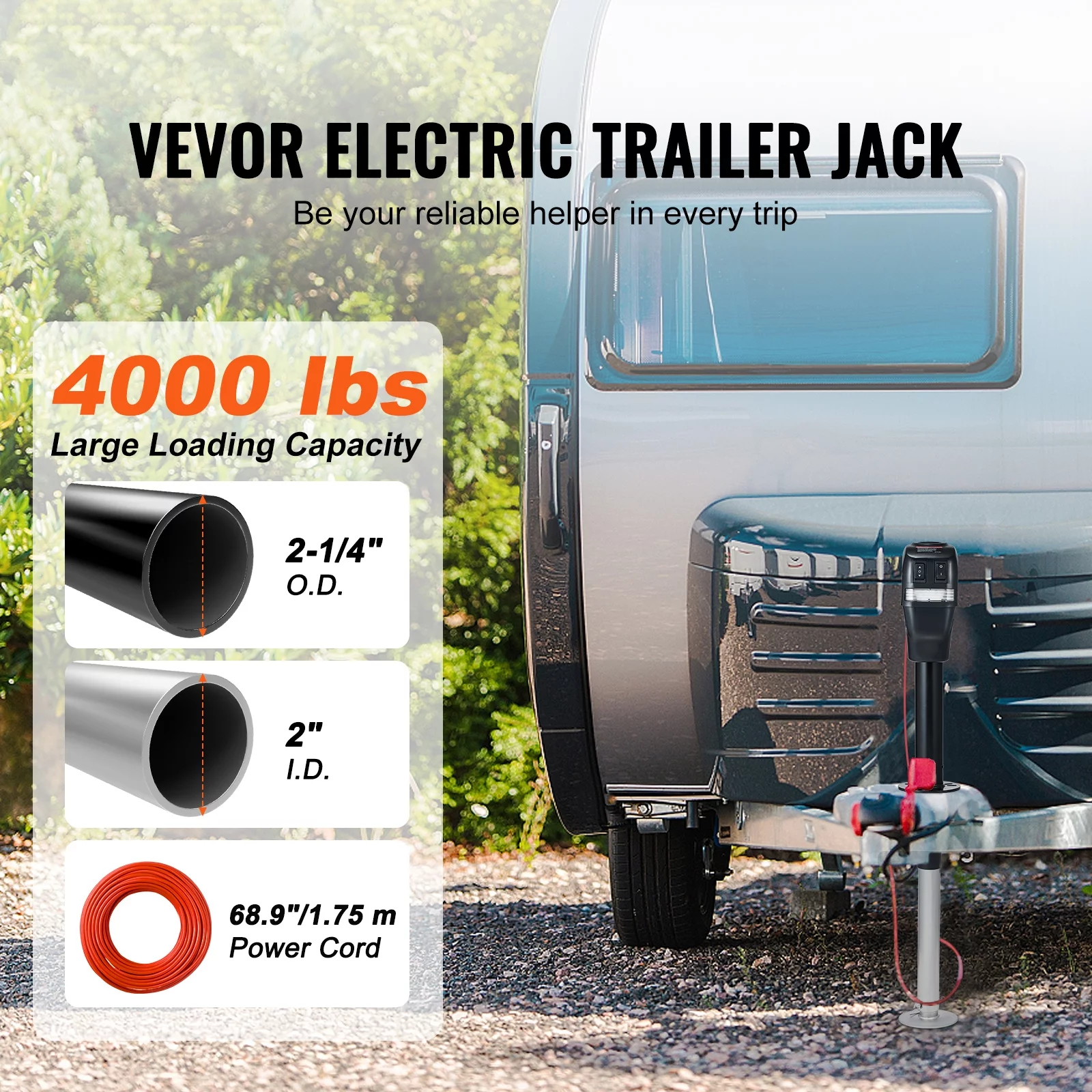 BENTISM Electric Trailer Jack 4000 lbs Power Tongue Jack for RV Trailer & Camper - Inhomebuy
